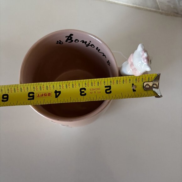 Zrike Brands Disney Aristocats Pink Bonjour I Woke Up Like This Mug with Stirrer - Picture 10 of 10